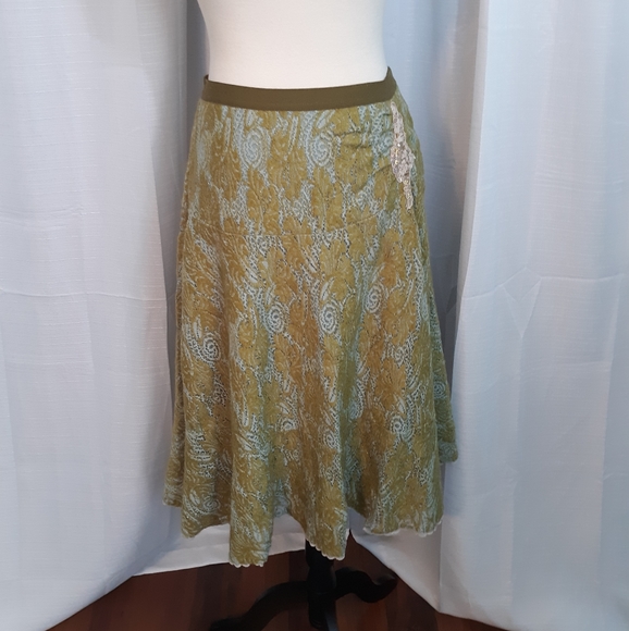 Free people acrylic wool lace maxi skirt sz SP *O - Picture 4 of 10